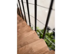 Minka Mittelholmtreppe Comfort Top Turn Walnuss Schwarz Raumhöhe bis 312 cm