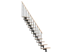 Minka Mittelholmtreppe Style Buche-Schwarz Raumhöhe bis 304 cm