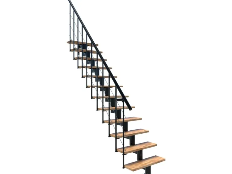 Minka Raumspartreppe Comfort TOP Schwarz Geschosshöhe bis 312 cm