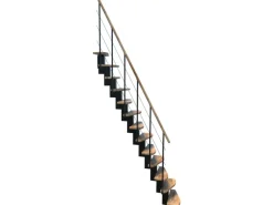 Minka Raumspartreppe Quatro Schwarz Geschosshöhe bis 298 cm