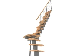 Minka Raumspartreppe Quatro TURN Grau Geschosshöhe bis 298 cm