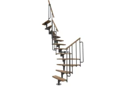 Minka Raumspartreppe Joker Turn 180° Grau-Buche Hell Raumhöhe bis 304 cm