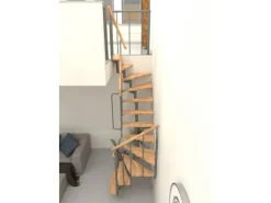 Minka Raumspartreppe Joker Turn 180° Grau-Buche Hell Raumhöhe bis 304 cm