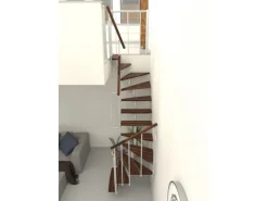 Minka Raumspartreppe Joker Turn 180° Walnuss Weiß Raumhöhe bis 304 cm