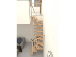 Minka Raumspartreppe Joker Turn 180° Buche-Weiß Raumhöhe bis 304 cm