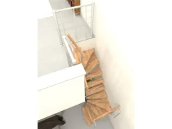 Minka Raumspartreppe Joker Turn 180° Buche-Weiß Raumhöhe bis 304 cm