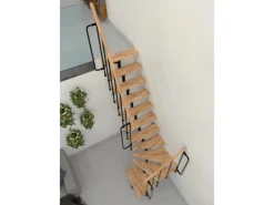 Minka Raumspartreppe Joker Turn Buche-Schwarz Raumhöhe bis 304 cm