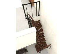 Minka Raumspartreppe Joker Turn 180° Walnuss Schwarz Raumhöhe bis 304 cm