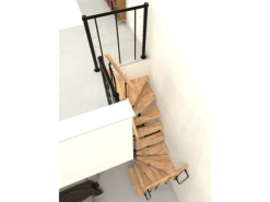 Minka Raumspartreppe Joker Turn 180° Buche-Schwarz Raumhöhe bis 304 cm