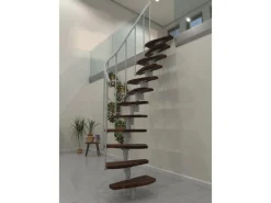 Minka Raumspartreppe Monte Carlo Walnuss Weiß FSC® Raumhöhe bis 293 cm