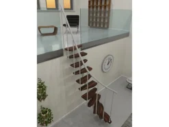 Minka Raumspartreppe Monte Carlo Walnuss Weiß FSC® Raumhöhe bis 293 cm