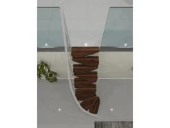 Minka Raumspartreppe Monte Carlo Walnuss Weiß FSC® Raumhöhe bis 293 cm