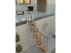 Minka Raumspartreppe Monte Carlo Grau-Buche Hell FSC® Raumhöhe bis 293 cm