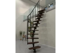 Minka Raumspartreppe Monte Carlo Walnuss Schwarz FSC® Raumhöhe bis 293 cm