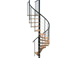 Minka Spindeltreppe Venezia Smart Schwarz Geschosshöhe bis 305 cm