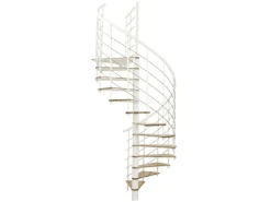 Minka Spindeltreppe Fusion Ø 160 cm Eiche Weiß Raumhöhe bis 295 cm