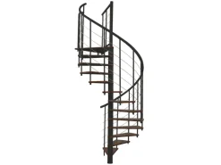 Minka Spindeltreppe Fusion Ø 120 cm Walnuss Raumhöhe bis 295 cm