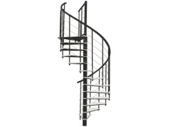 Minka Spindeltreppe Fusion Ø 120 cm Schwarz-Weiß Raumhöhe bis 295 cm