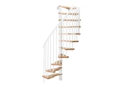 Minka Spindeltreppe Metallica Smart Buche-Weiß 130 cm Raumhöhe bis 305 cm