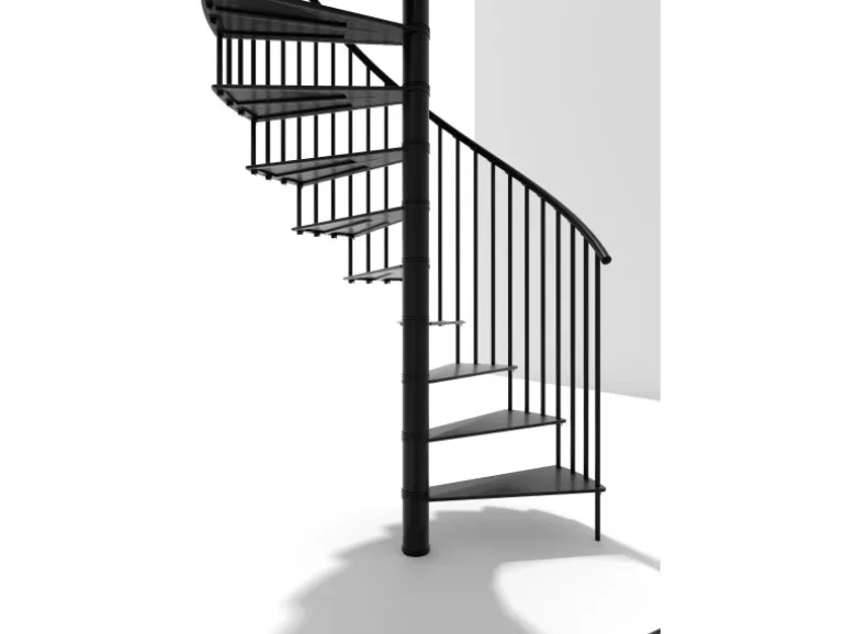 Minka Spindeltreppe Portofino Schwarz 160 cm Raumhöhe bis 300 cm