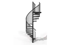 Minka Spindeltreppe Rondo Smart Schwarz 120 cm Raumhöhe bis 305 cm