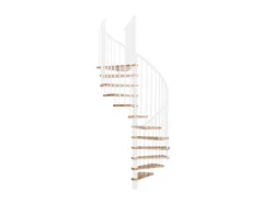 Minka Spindeltreppe Spiral Smart Buche-Weiß 100 cm Raumhöhe bis 305 cm