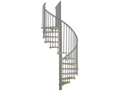 Minka Spindeltreppe Spiral Effect Ø 160 cm Eiche Grau Raumhöhe bis 305 cm