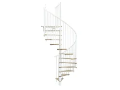 Minka Spindeltreppe Switch Ø 120 cm Eiche Weiß Raumhöhe bis 295 cm