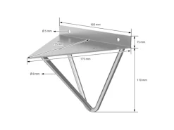 ML-Design 2 Stück Regalhalterung 160 mm Grau aus Metall Dreieckige Regalwinkel