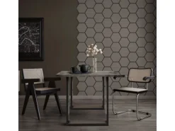 ML-Design Akustikpaneel Hexagon 2Er Set 66x81x2cm Grau aus MDF