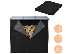 ML-Design Kaminholzregal Abdeckung LxH 240x165 cm Schwarz Wetterfest