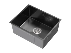 ML-Design Spülbecken Edelstahl 50x40 cm Anthrazit Eckig 1 Becken mit Siphon