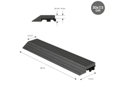 ML-Design WPC Abschlussleiste Gerade Anthrazit für WPC-Fliesen
