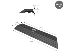 ML-Design WPC Abschlussleiste Ecke Rechts Anthrazit für WPC-Fliesen