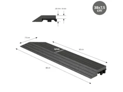 ML-Design WPC Abschlussleiste Ecke Links Anthrazit für WPC-Fliesen