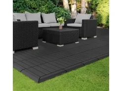 ML-Design WPC Abschlussleiste Ecke Links Anthrazit für WPC-Fliesen