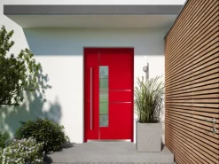 Moderno Haustür M360P Rubinrot 110 cm x 210 cm DIN R