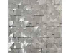 Mosaik Aluminium Silver 3D 30 cm x 31,5 cm