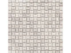 Mosaik Marmor Basket 3D Grau poliert 30 cm x 30 cm