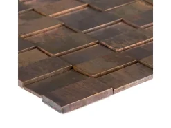 Mosaik Metall Kupfer 3D 30 cm x 30 cm