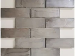 Mosaikmatte Cadiz Brick Keramik Grau 30 cm x 30 cm