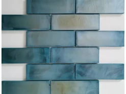 Mosaikmatte Cadiz Brick Keramik Grün 30 cm x 30 cm