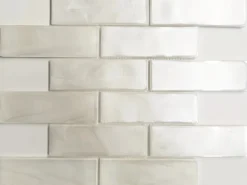 Mosaikmatte Cadiz Brick Keramik Weiß 30 cm x 30 cm
