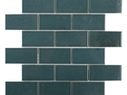 Mosaikmatte Castello Brick Keramik Dunkelblau 30,3 cm x 30,6 cm
