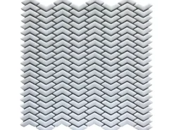 Mosaikmatte Cube 3 Glas Weiß 29 cm x 29,5 cm