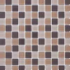 Mosaikmatte Glas Braun Mix Translucent 30 cm x 30 cm