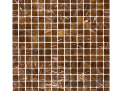 Mosaikmatte Glas Kupfer Hellbraun 32,7 cm x 32,7 cm