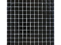 Mosaikmatte Glas Schwarz Uni 30 cm x 30 cm