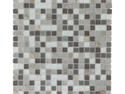 Mosaikmatte Glas Stein Beige Quarzit 30 cm x 30 cm