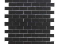 Mosaikmatte Metro Keramik Schwarz 30 cm x 30 cm